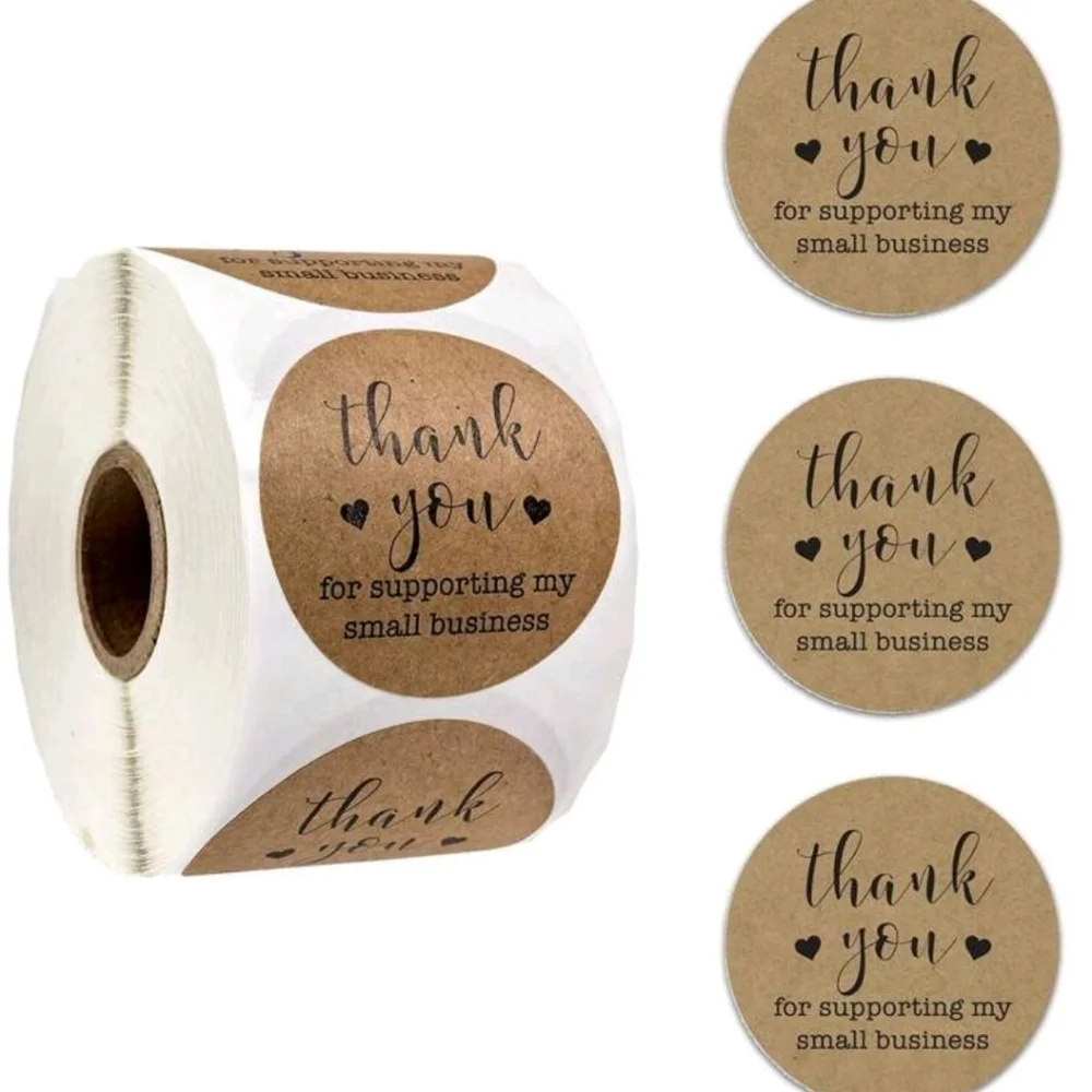 🔹️1,000 1 inch  mystery thank you stickers (2 rolls 500 each)